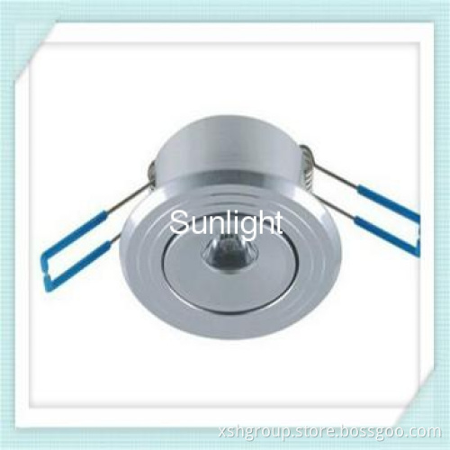 1W dimmable LED downlight with warm/pure/cool white